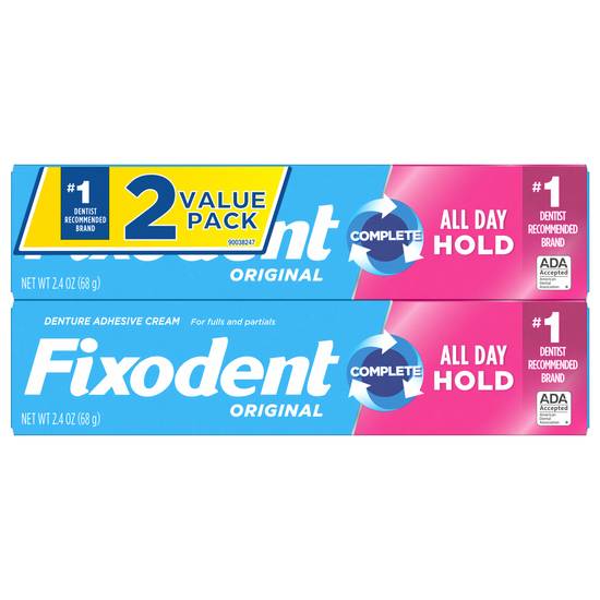 Fixodent Original Denture Adhesive Cream Value pack