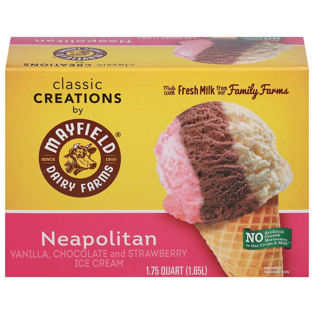 Mayfield Creamery Dairy Farms Neapolitan Ice Cream (vanilla-chocolate-strawberry)