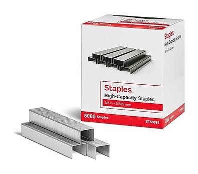 Staples High-Capacity Staples, 3/8 inch (5000 ct)