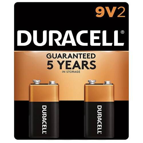 Duracell Coppertop 9V Batteries 9V - 2.0 ea