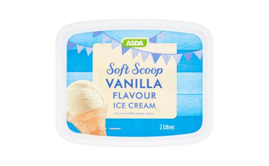 Asda Soft Scoop Vanilla Flavour Ice Cream 2 Litres