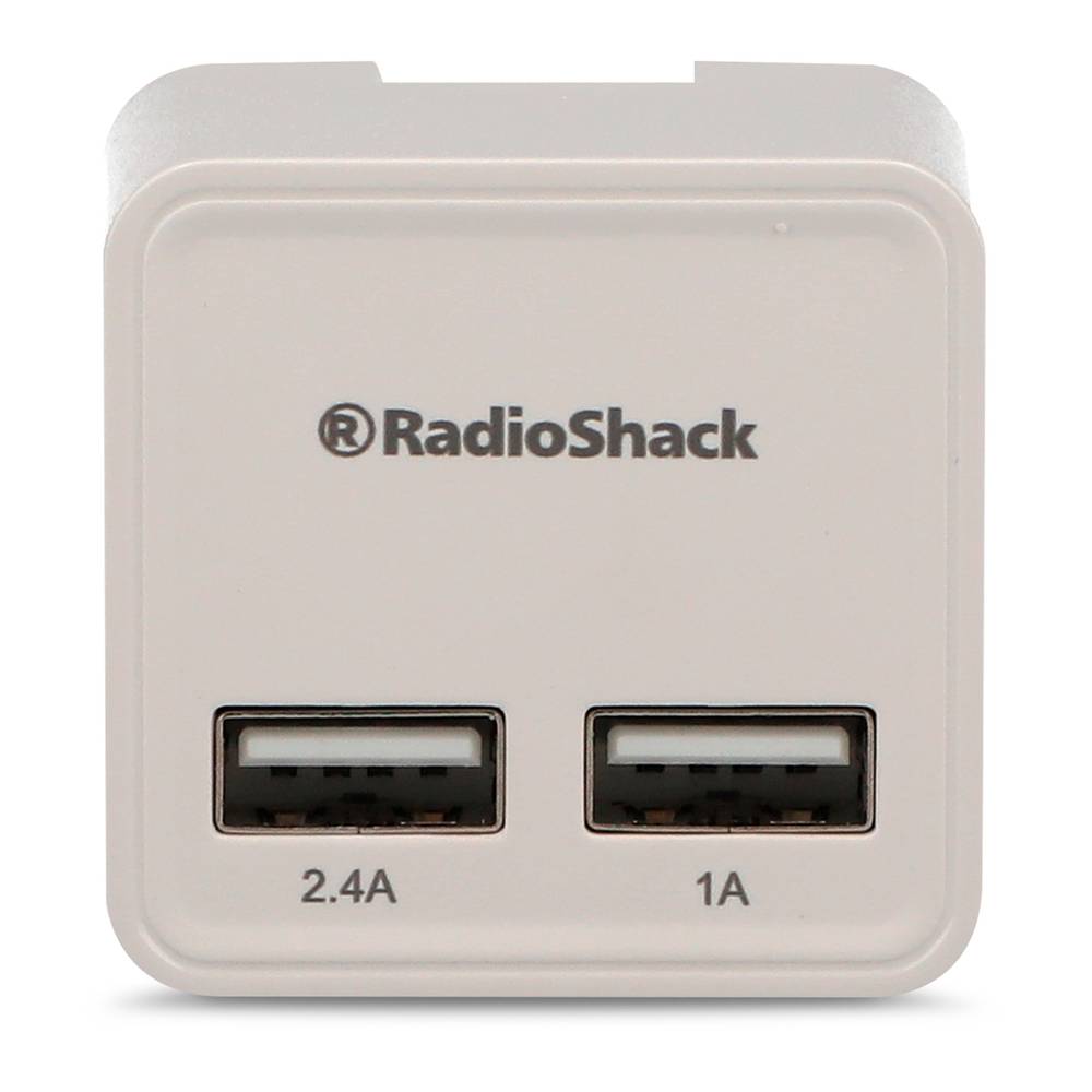 RadioShack · Cargador de pared 2 puertos usb, blanco