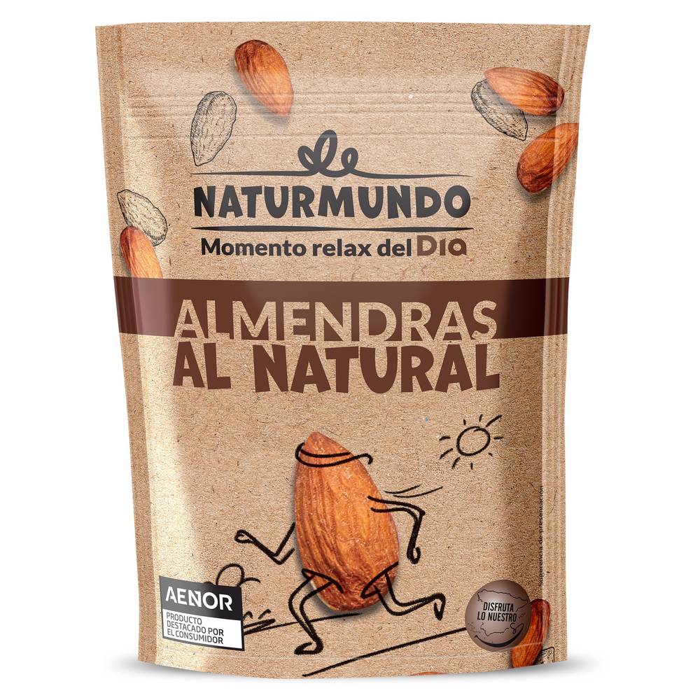 Almendras Al Natural Con Piel Naturmundo De Dia Bolsa 200 G