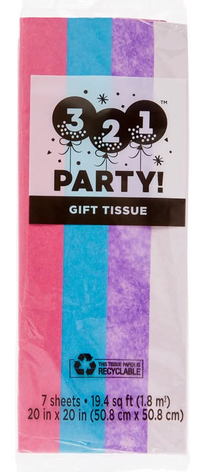 321 Party! Tween Gift Tissue Paper 7 Ct