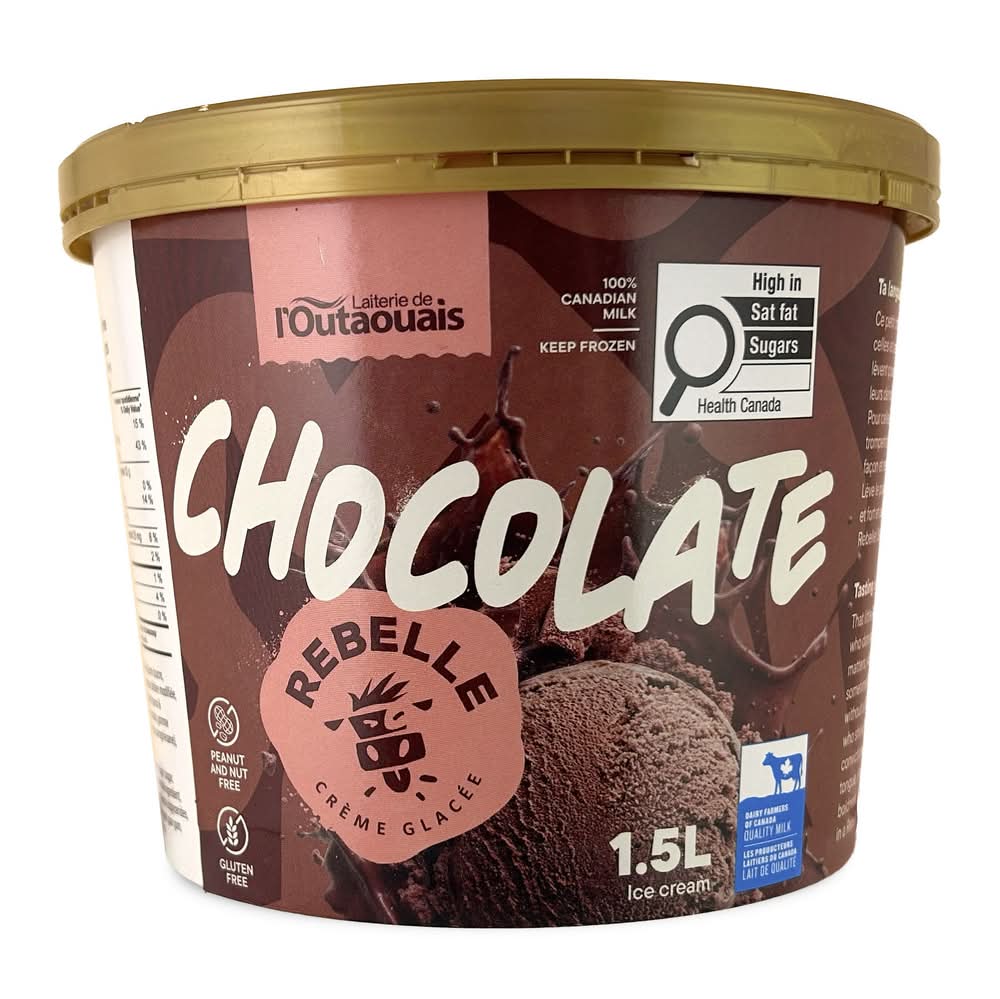 Rebelle - Crème Glacée Au Chocolat, 2 × 1,5 L / Rebelle, Chocolate Ice Cream, 2 × 1.5 L