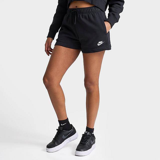 Nike Women's Sportswear Club Fleece Mid Rise Shorts (large/black)