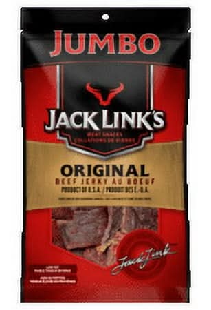 Jack link''s jumbo jerky au bœuf original - jack link's original jerky (230 g)