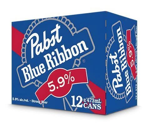 Pabst Blue Ribbon Strong Lager Beer (12 x 473 ml)