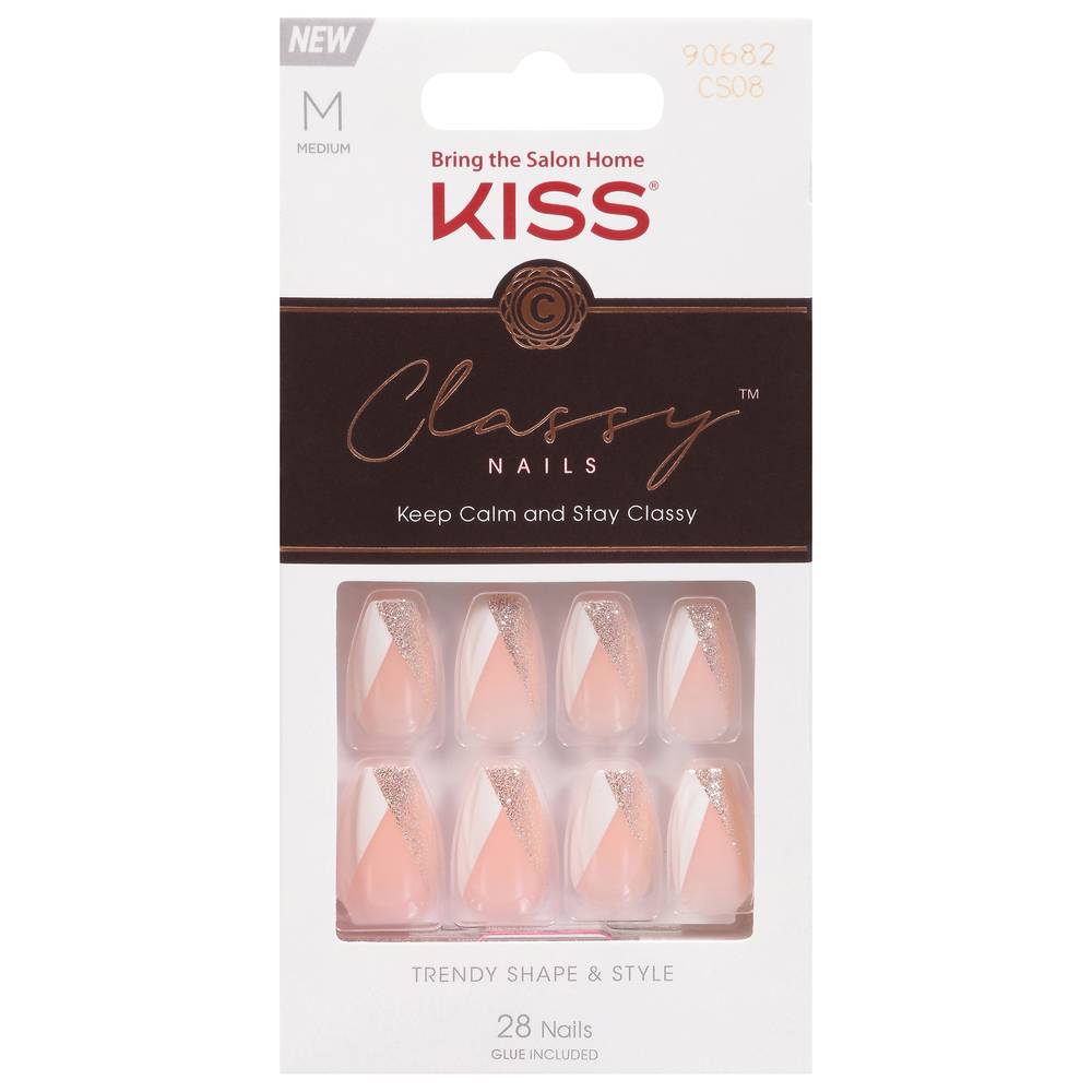 KISS Classy Nails, Medium (28 ct)