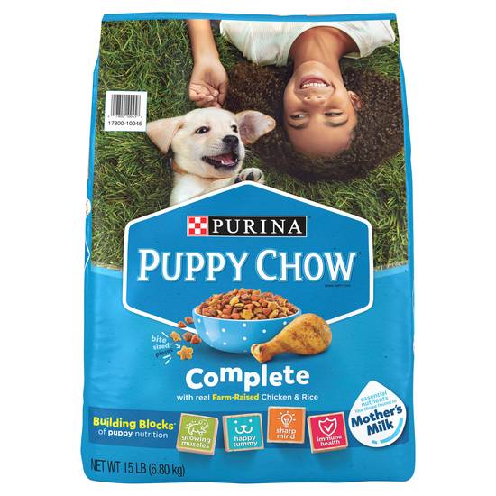 Purina Puppy Chow High Protein Dry Puppy Food, Complete With Real Chicken - 15 Lb. Bag