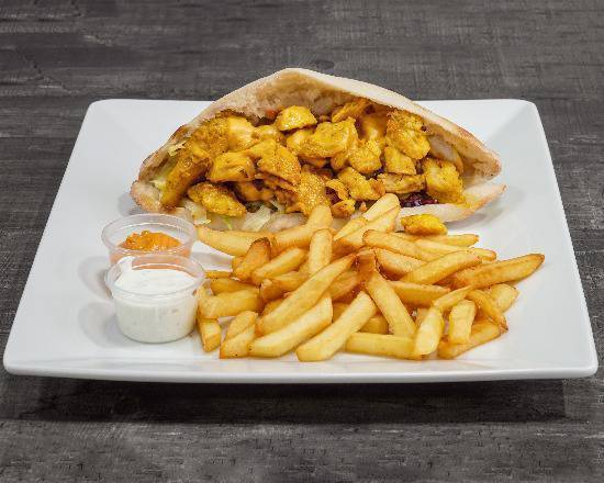 Menu sandwich poulet curry