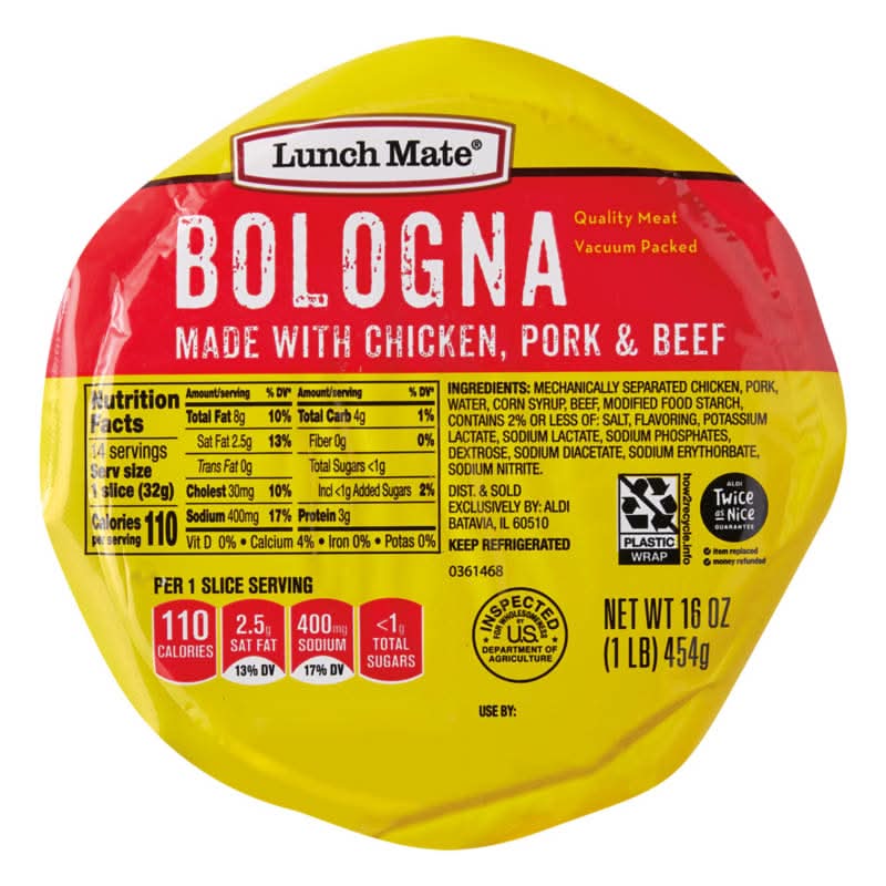 Lunch Mate Quality Meat Vacuum Packed Bologna (16 oz)