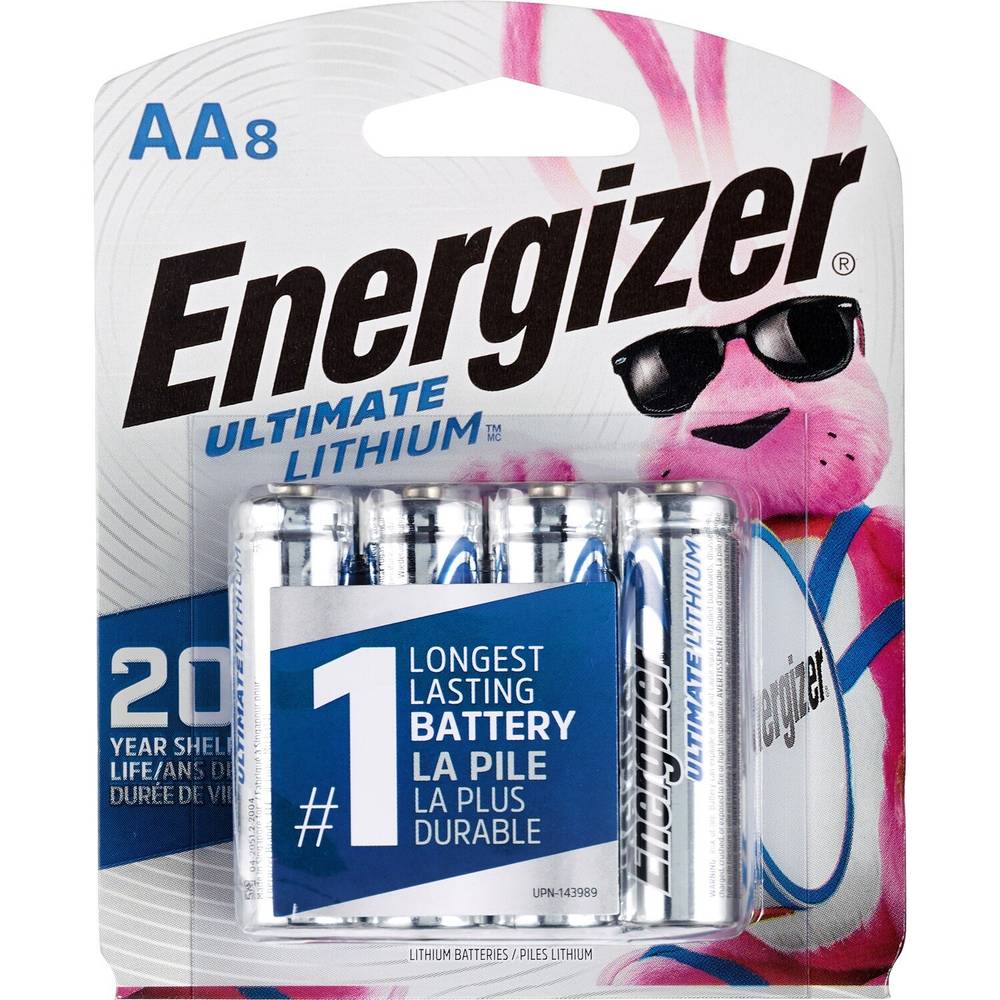 Energizer Ultimate Lithium Batteries AA, 8 ct