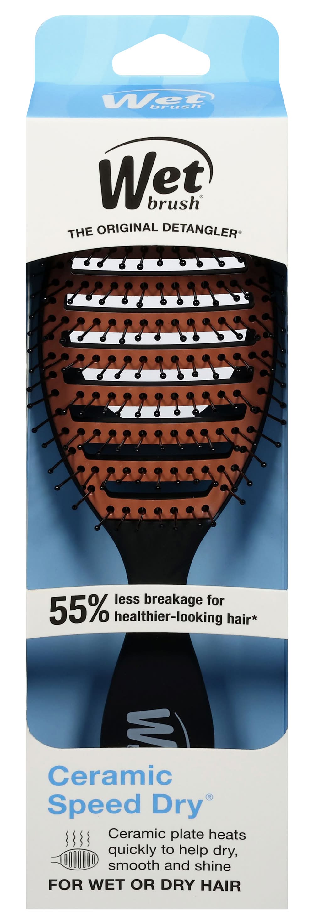 Wet Brush Ceramic Speed Dry Hair Brush, Black
