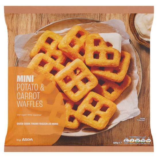 Asda Mini Potato & Carrot Waffles 500g