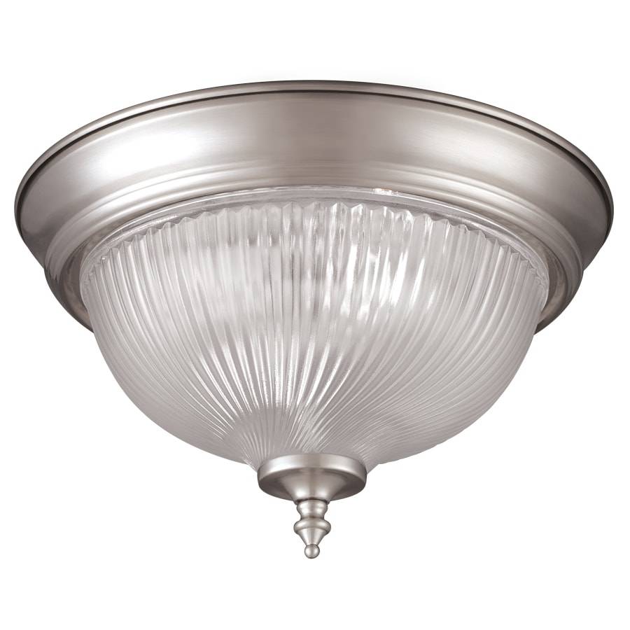 Project Source 1-Light Brushed Nickel Led Flush Mount Light | FJ12-185