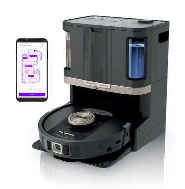 Shark Power Detect 2 in 1 Robot Vacuum & Mop With Never Touch Pro Base, Black