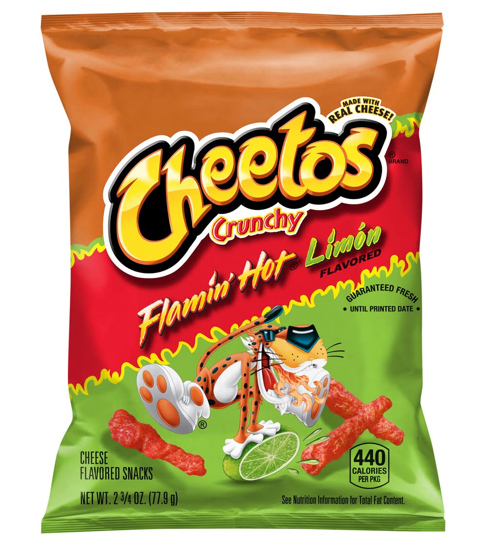 Cheetos Crunchy Snacks, Flamin Hot Limon Cheese (2.75 oz)