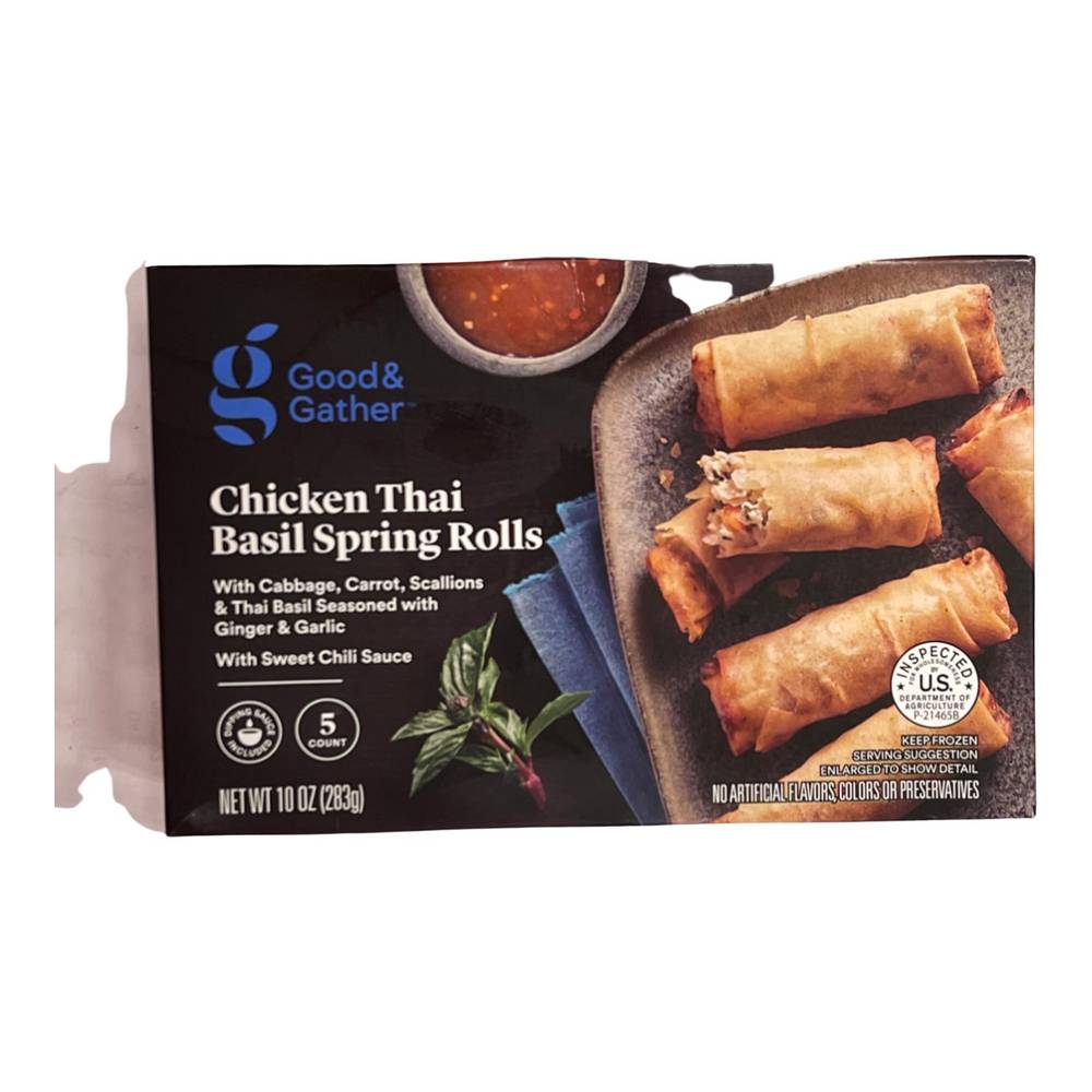 Good & Gather Frozen Chicken Thai Basil Spring Rolls (10 oz, 5 ct)