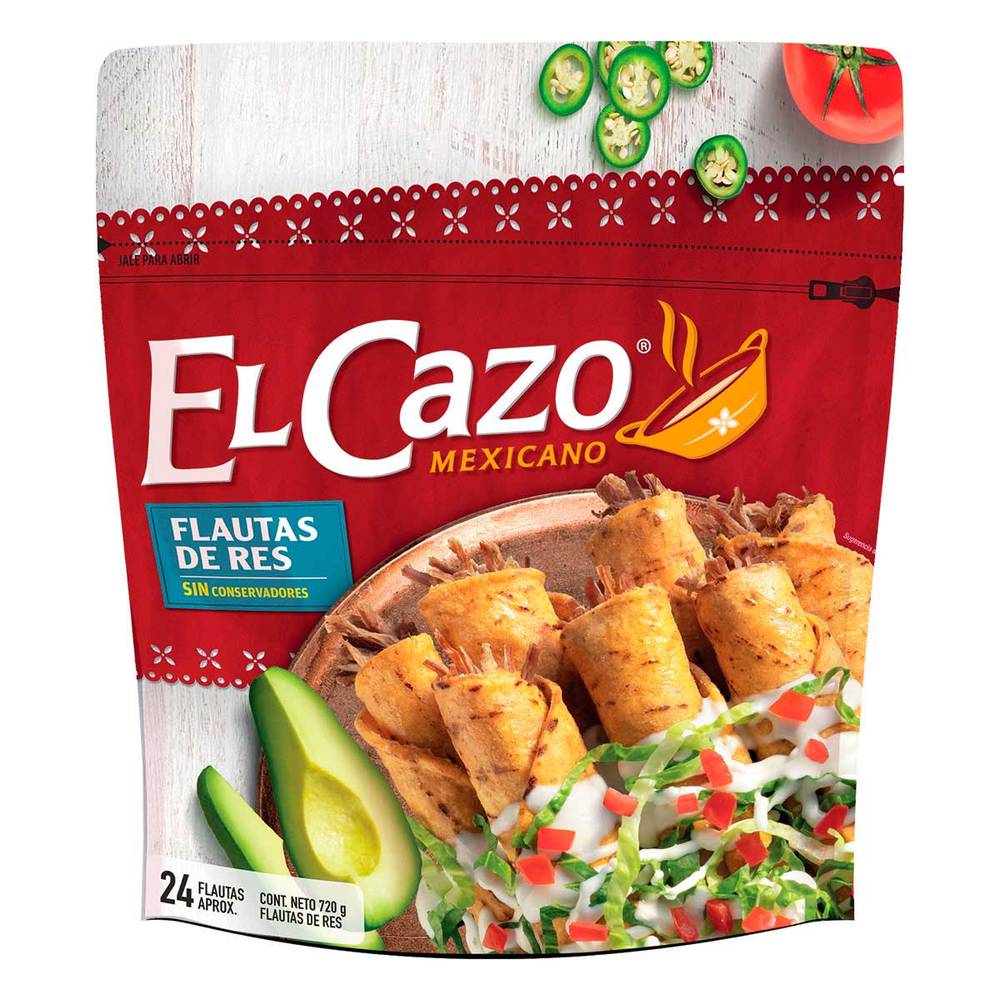 El Cazo Mexicano · Flautas de res (720 g)