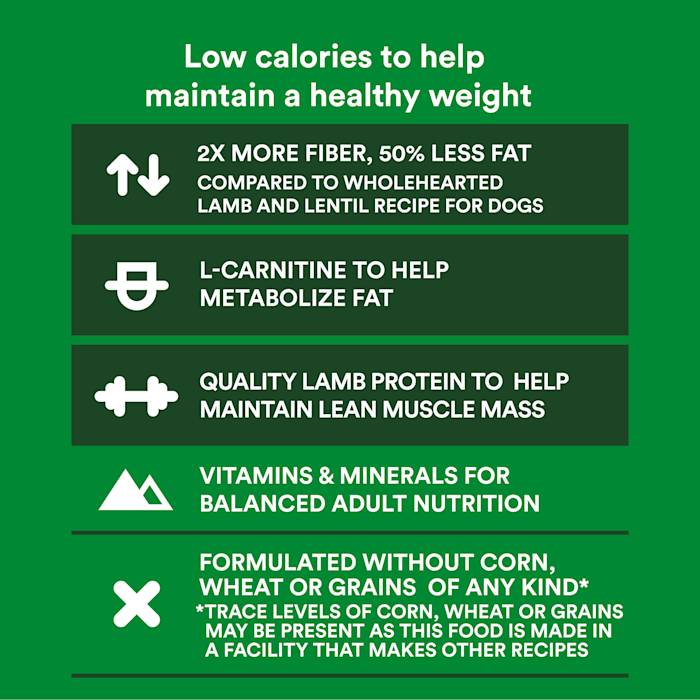 l carnitine for weight loss without exercise WholeHearted Healthy Benefits Weight Control Lamb and Pea Recipe Dry Dog  Food Delivery Near Me | Order Online
