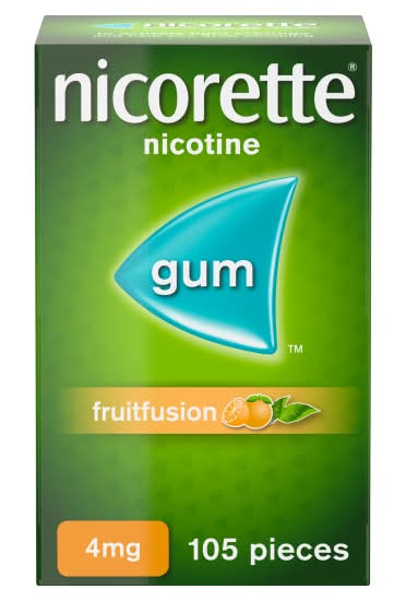 Nicorette Fruitfusion 4mg Nicotine Gum (stop smoking aid) (170g)