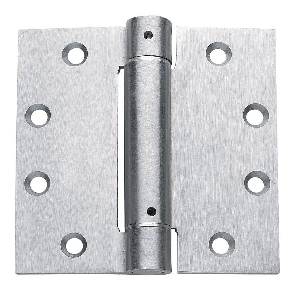 L.I.F Industries 4-1/2-in H x Square Satin Chrome Spring Interior/Exterior Door Hinge (3-Pack) | LOWSP26