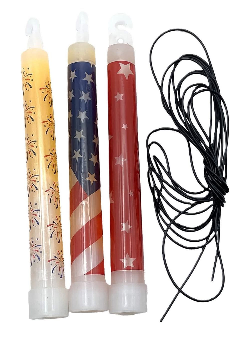 Americana Lanyard Glow Sticks, 3 Ct