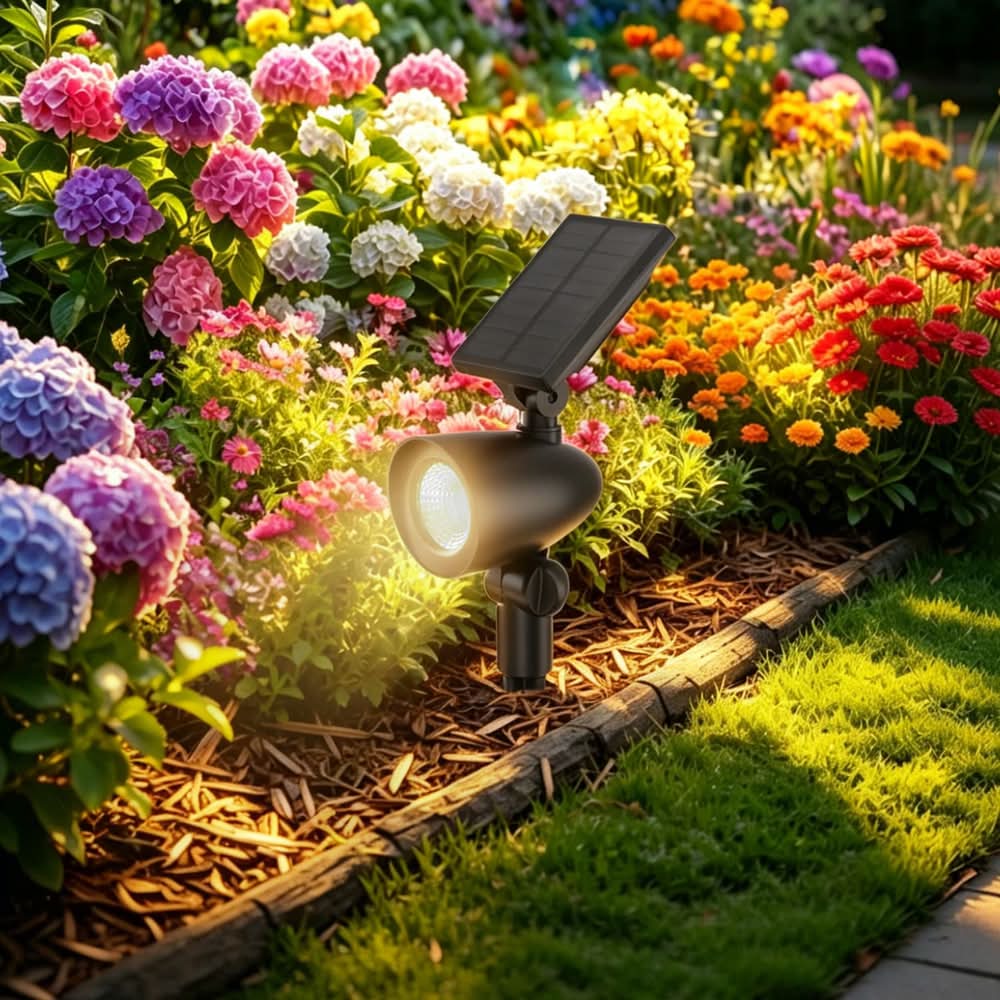 Harbor Breeze 60 -Lumens 1 -Watt Black Warm White Solar LED Spot light
