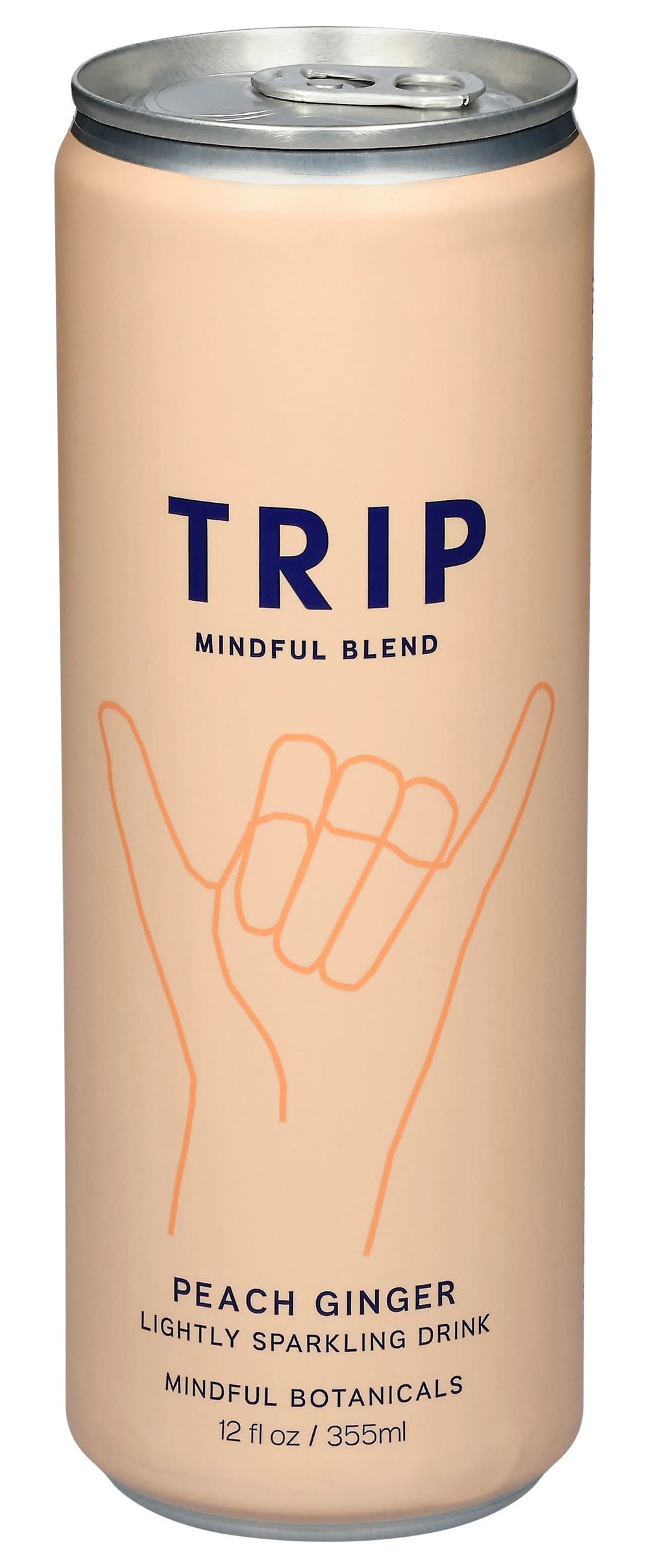 Trip Mindful Blend Lightly Sparkling Botanicals Water, Peach Ginger (12 fl oz)