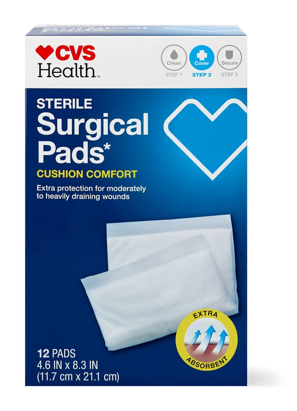 CVS Pharmacy Sterile Latex Free Surgical Pads 5 in X 9 in (12 ct)