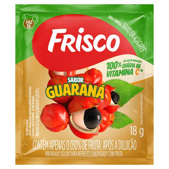 Frisco pó para preparo de refresco sabor guaraná (18 g)