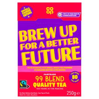 Co-op 99 Blend Fairtrade Tea 80 Tea Bags 250g