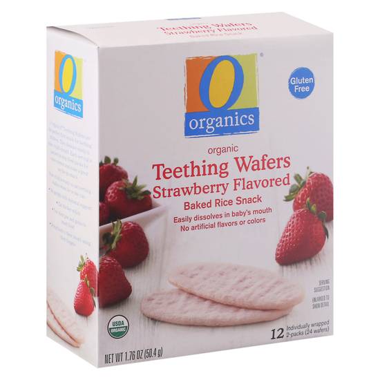 O Organics Strawberry Flavored Teething Wafers (24 wafers)