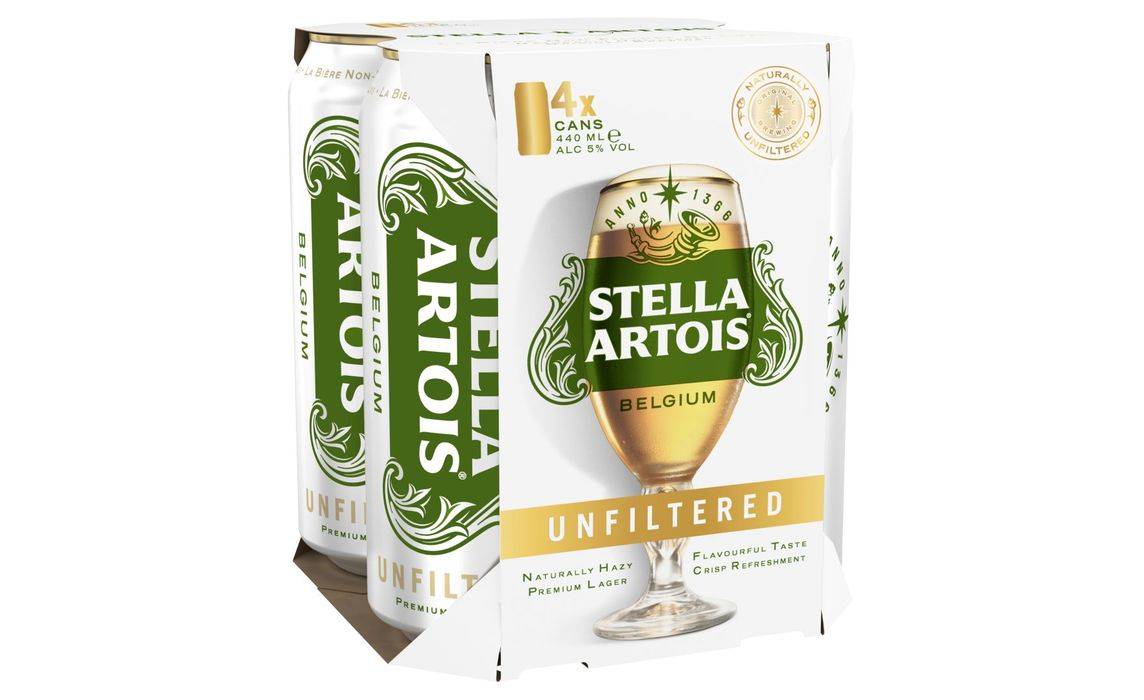 Stella Artois Unfiltered 4 X 440ml (404986)