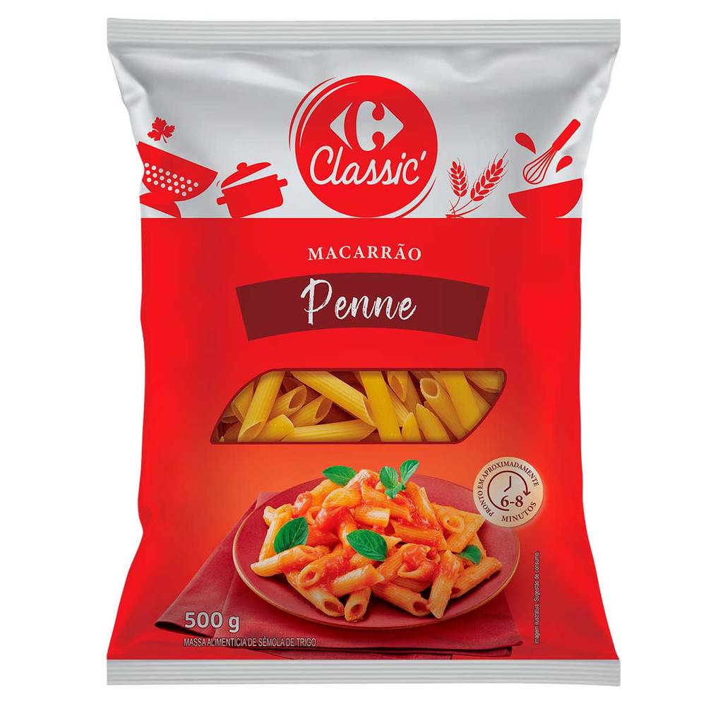 Carrefour classic' macarrão penne (500 g)