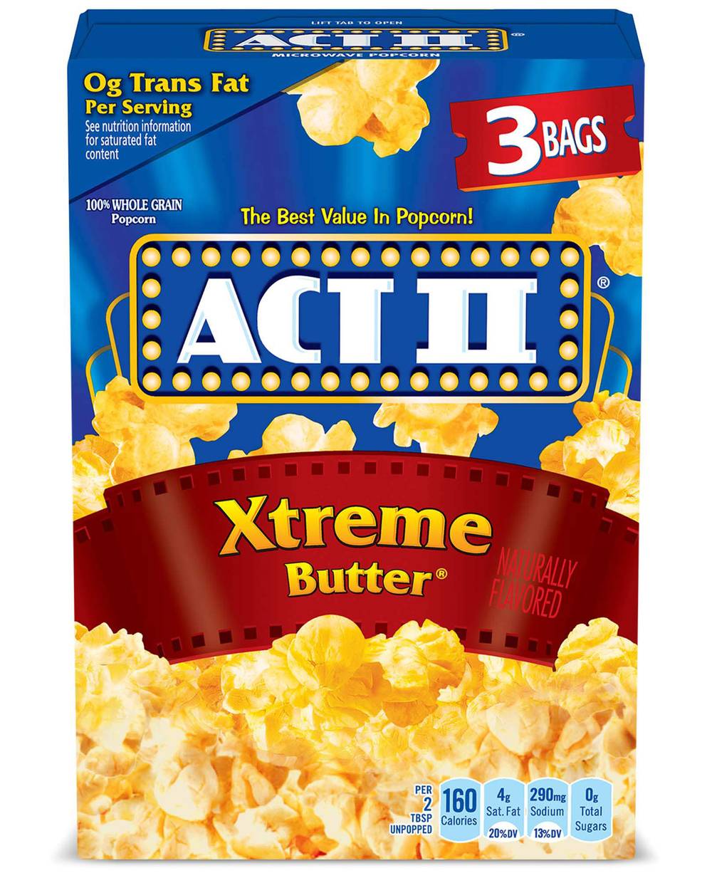 Act II Xtreme Butter Microwave Popcorn (0.69 oz)