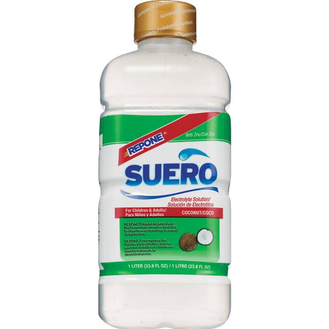 Suero Oral Electrolyte Solution Coconut (12oz bottle)