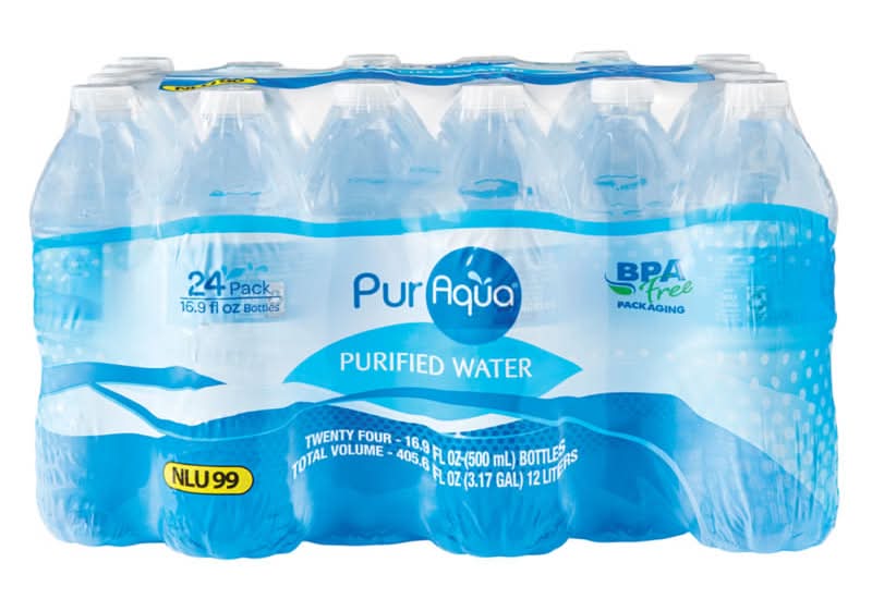 PurAqua Purified Water, 24 pack