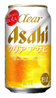 65393：アサヒ クリアアサヒ 350ML缶 / Asahi Clear Asahi