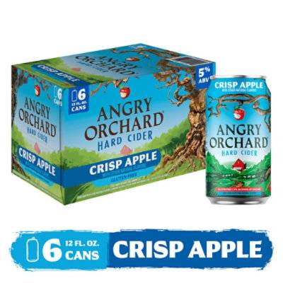 Angry Orchard Crisp Apple Hard Cider (6 pack, 12 fl oz)