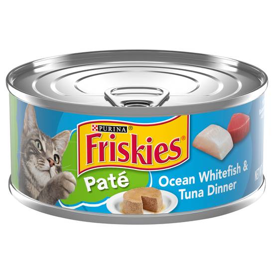 Friskies Purina Pate Ocean Whitefish & Tuna Dinner Wet Cat Food