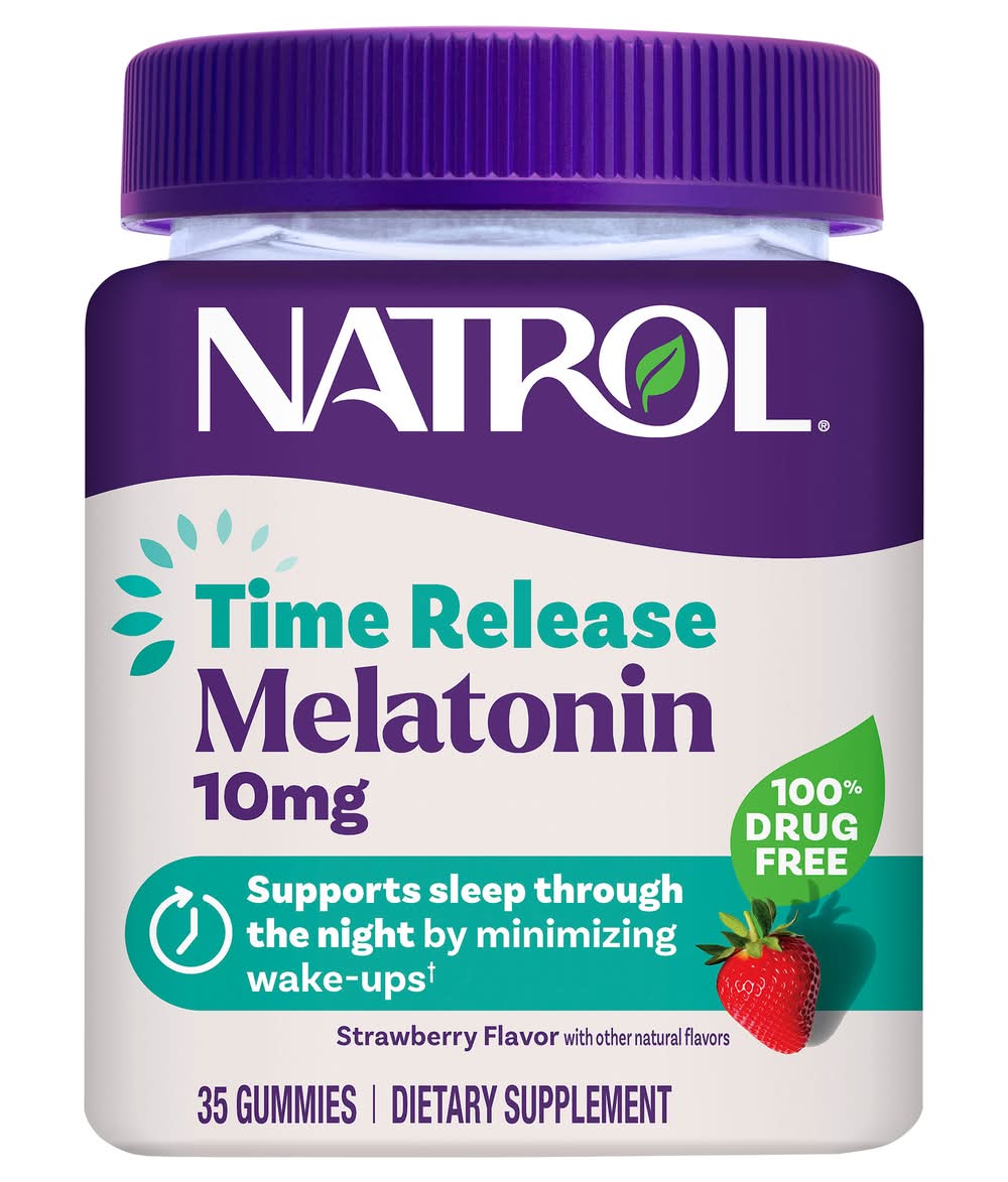 Natrol Time Release Melatonin Gummies 10 mg, Strawberry (35 ct)