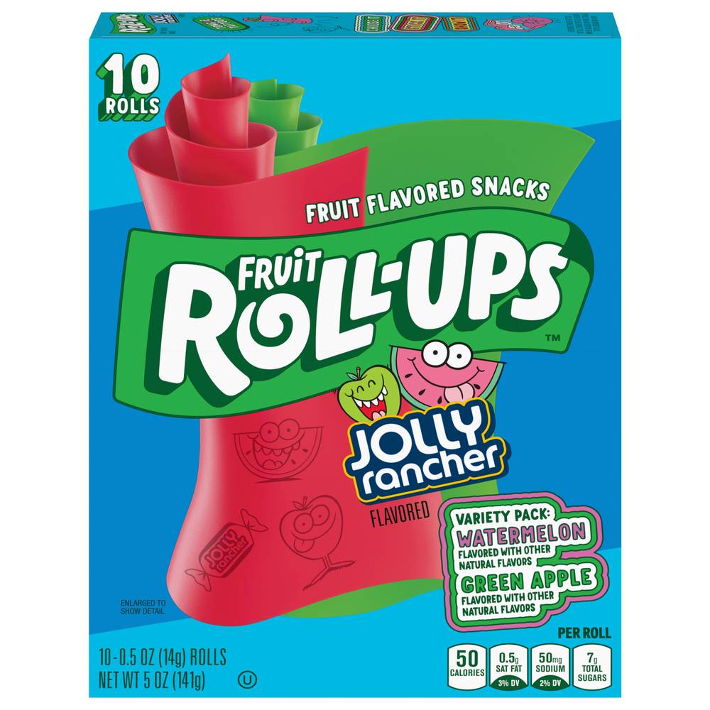 Fruit Roll-Ups Jolly Rancher Roll Ups Fruit Snack (0.5 oz, 10 ct)