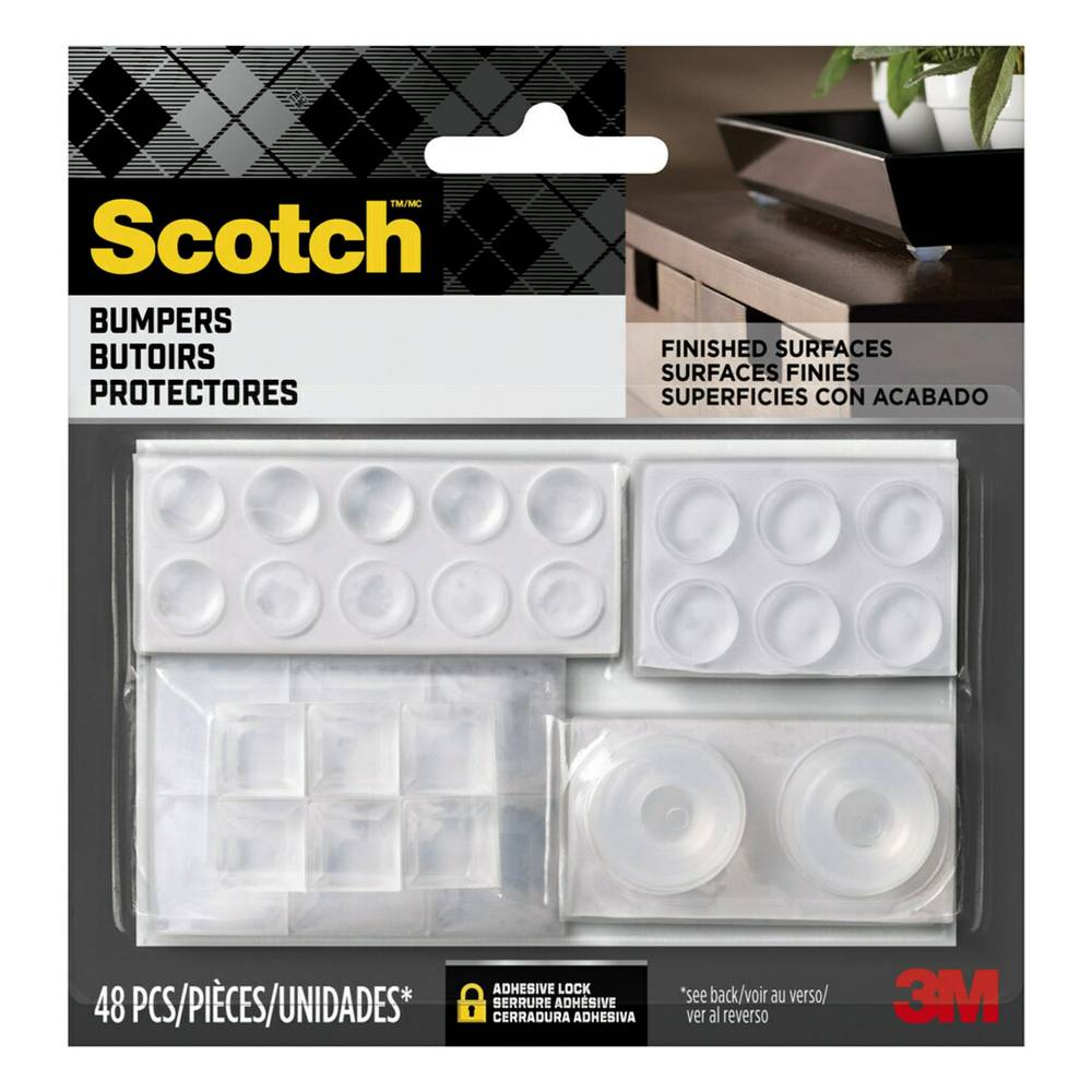 Scotch 48-Pack Multiple Rubber Cabinet Bumpers | SP942-NA