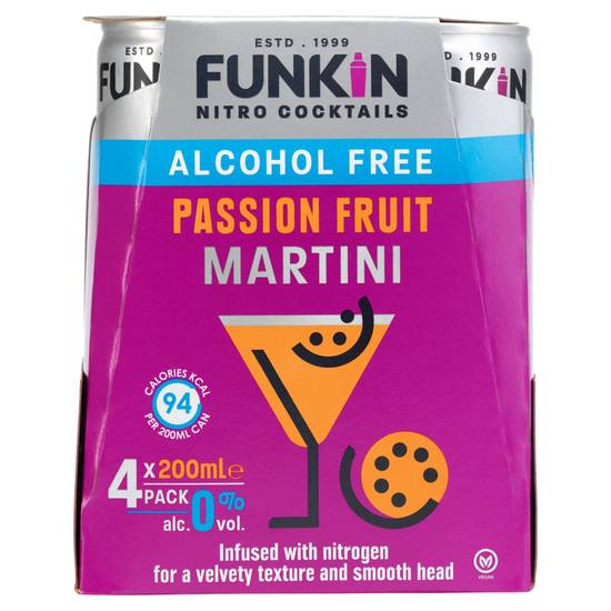 Funkin Nitro Cocktails Alcohol Free Passion Fruit Martini 4 x 200ml
