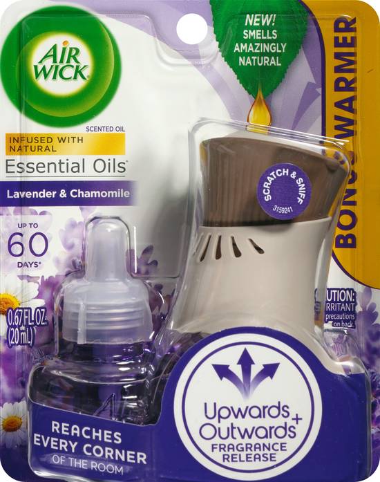 Air Wick Bonus Warmer + Refill Essential Oils Lavender & Chamomile Fragrance