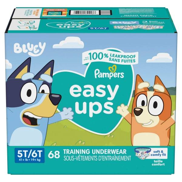 Pampers Easy Ups Training Underwear Boys, Size 7 5t-6t (68 ct )
