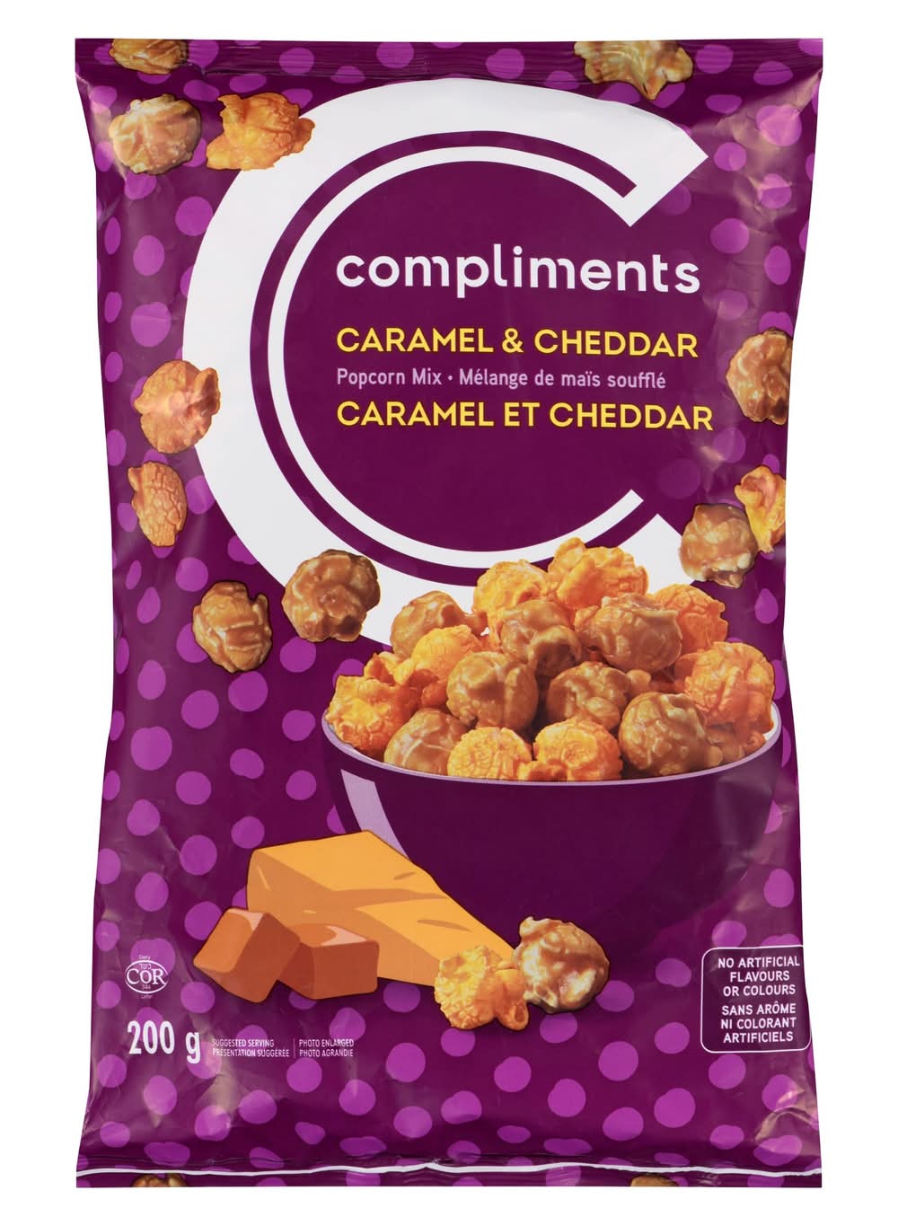 Popcorn Compliments Fresh Co - Compliments Popcorn Mix, Caramel-Cheddar (200 g) - Delivery ...