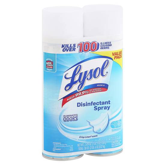 Lysol Crisp Linen Scent Disinfectant Spray Value pack (2 ct)
